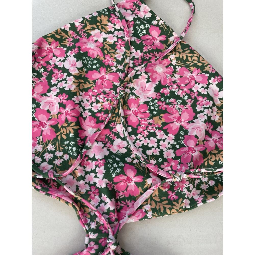 Aila Blue Swim One Piece Swimsuit Mai Floral Beach Summer Cottagecore Romantic - Picture 6 of 7